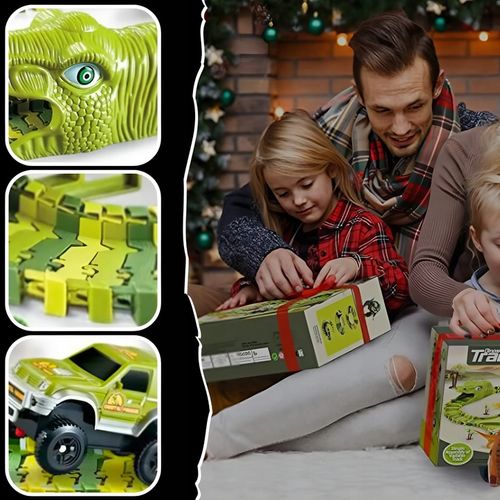 MEGA TOR WYŚCIGOWY DINO PARK DINOZAURÓW 169 EL DINOZAURY SAMOCHODZIK TOR na Arena.pl