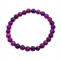 Bransoletka z kamieni naturalnych Agat fioletowy 6mm