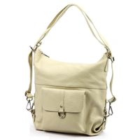 PATRIZIA Duża elegancka damska skórzana torebka na ramię z kieszeniami