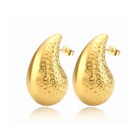 kolczyki ze stali szlachetnej pozłacanej wkrętki 3,1 cm kst3172