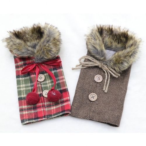 Pokrowiec Na Butelkę, Wino Boże Narodzenie Czerwono - Zielona Krata na Arena.pl