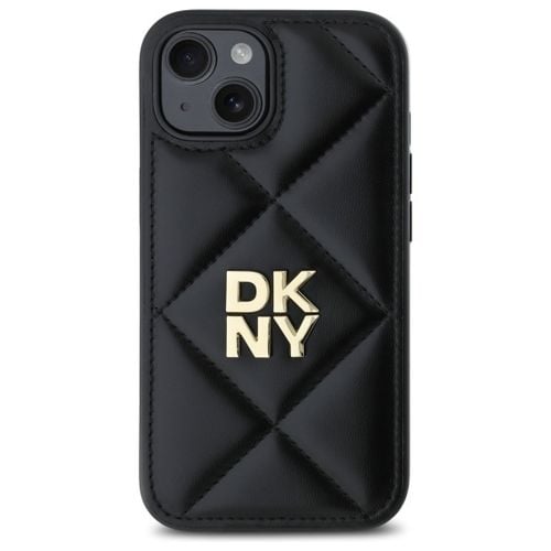 dkny dkhcp15spqdslk iphone 15 6.1       czarny/black quilted stack logo na Arena.pl