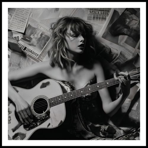 Plakat 100x100cm Młoda Gitarzystka na Arena.pl