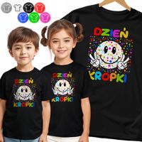 KOSZULKA DZIECIĘCA - NA DZIEŃ KROPKI EMOTKA KOLOROWE KROPKA WZORY - 146 L