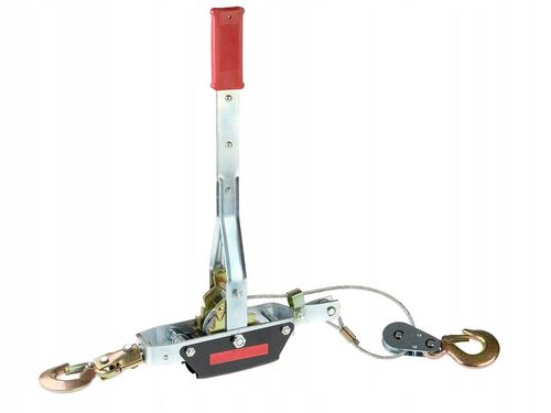 WYCIĄGARKA RĘCZNA LINOWA WCIĄGARKA PRZECIĄGARKA 4T 4000kg 3 HAKI na Arena.pl