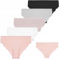 Figi Laserowo Cięte Majtki Damskie Bikini Bawełniane Bezszwowe MORAJ 6szt M