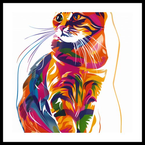 Plakat 40x40cm Nasycony Kot na Arena.pl