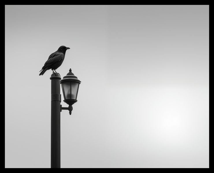 Plakat 50x40cm Samotny Postój Kruka zdjęcie 2