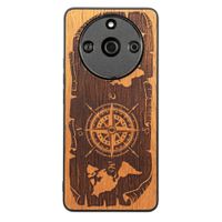 Drewniane Etui Bewood Realme 11 Pro 5G / 11 Pro Plus 5G RÓŻA WIATRÓW MERBAU