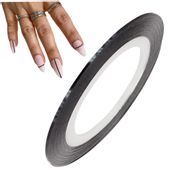 Nitka tasiemka do zdobień paznokci 20m czarna