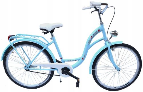 Rower Damski Damka Retro Miejski Vanessa 26 Błękit na Arena.pl