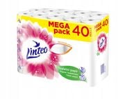 LINTEO papier toaletowy 3 warstwy MEGAPAKA 600 metrów 40 rolek