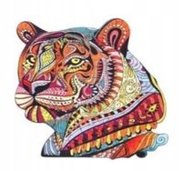 Puzzle drewniane eko 73 Tajemniczy tygrys A4 Praca zbiorowa