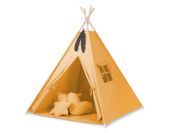 namiot tipi dla dzieci + mata + poduszki + zawieszki pióra