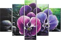 100CM 150CM OBRAZ 5 ELEM STORCZYK STAWEM ŚCIENNY