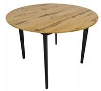 Stół EMMA PLUS fi110 cm dąb rustykalny loft do jadalni kuchni