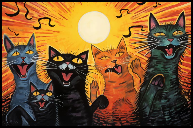 Plakat 91,5x60cm Kocie Koncertowanie zdjęcie 2