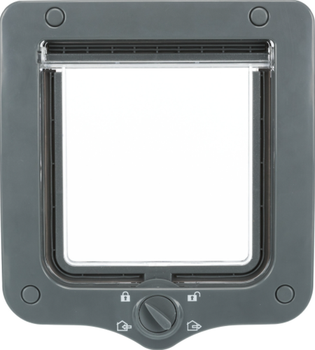 TRIXIE 4-Way Drzwi klapka przejście dla kota psa z tunelem szare na Arena.pl