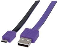 KABEL USB 2.0 A-B MICRO M/M CZAR -FIOL. HI-SPEED 1 M.MANHATTAN 391368