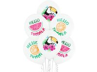 Balony lateksowe Hello Summer hawajskie urodziny lato 6 szt.