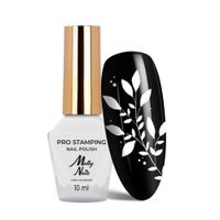 Lakier do stempli i stampingu MollyNails PRO Stamping biały white 10ml
