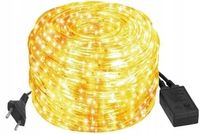 WĄŻ świetlny 10m LED LAMPKI CHOINKOWE BIAŁY CIEPŁY