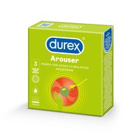 prezerwatywy lateksowe z prążkami arouser 3 szt. durex