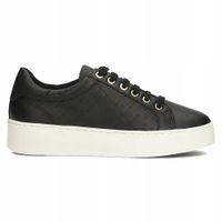 GEOX SKYELY BUTY SPORTOWE DAMSKIE SKÓRZANE CZARNE MODNE 41 JJL