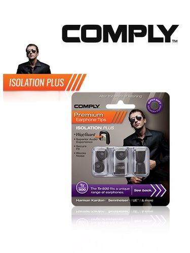 Pianki COMPLY Isolation Plus Tx100 Kolor - Czarny na Arena.pl