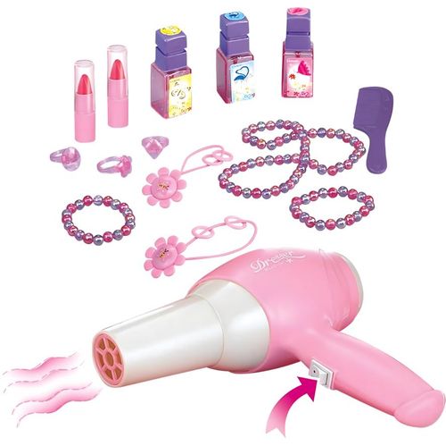 Toaletka dla dzieci dziewczynki duża różowa zestaw suszarka na Arena.pl