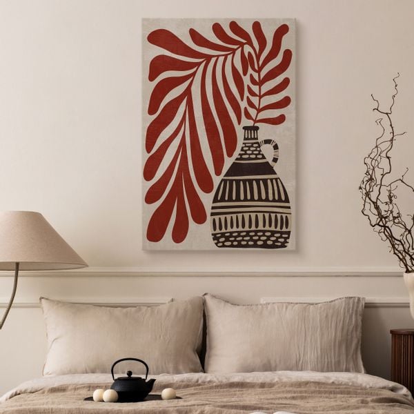 Obraz Na Płótnie Azteckie Wzory Rośliny Abstrakcja Boho 70cm x 100cm zdjęcie 5