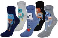 ABS Antypoślizgowe Skarpetki Chłopięce 5-PAR 23-26