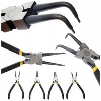 ZESTAW SZCZYPIEC SZCZYPCE SEGERA 7'' 180 mm 4szt WYGIĘTE PROSTE ZEW-WEW MOC