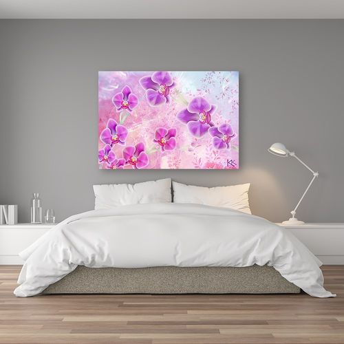 Emaga Obraz na płótnie, Orchidea Kwiaty Abstrakcja - 90x60 na Arena.pl