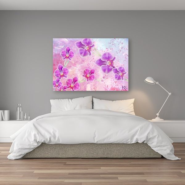 Emaga Obraz na płótnie, Orchidea Kwiaty Abstrakcja - 90x60 zdjęcie 2