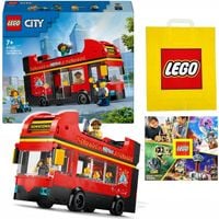 LEGO CITY Czerwony piętrowy autobus 60407 - Zestaw dla chłopca 7 8 9 10 lat