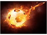 50X70CM OBRAZ OGNISTA PIŁKA NOŻNA FOOTBALL OBRAZ POKOJU DREWNINE