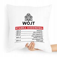 Poduszka Prezent Dla Wójta Stawka Godzinowa Z Nadrukiem Ze Zdjęciem