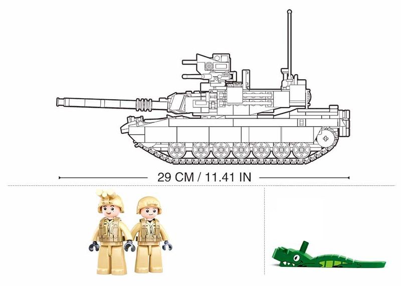 KLOCKI SLUBAN MB Czołg amerykański M1A2 Abrams 781 kompatybilne z LEG COB na Arena.pl