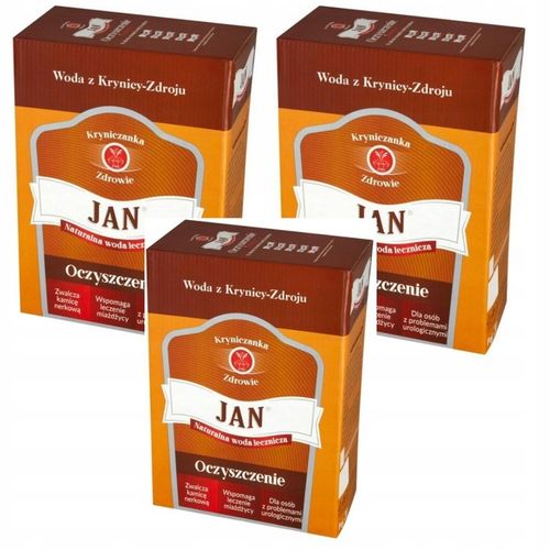 Woda Lecznicza Jan Oczyszczenie 3L x 3 sztuk ZESTAW na Arena.pl