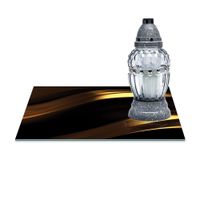 SZKLANA PODSTAWKA POD ZNICZE Z DEDYKACJĄ 30x20cm Wstęgi 326a