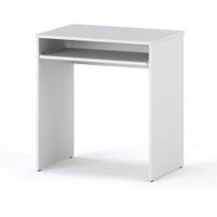 Biurko Białe Mat Małe Szkolne Komputerowe Szkolne 68cm Półka Na Klawiaturę