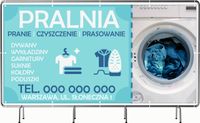 BANER REKLAMOWY oczkowany 100x50cm projekt w cenie PRALNIA