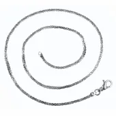 ELEGANCKI SREBRNY ŁAŃCUSZEK ŁAŃCUCH KRÓLEWSKI BIZANTYJSKI 2MM 45CM SREBRO