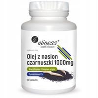 Aliness Olej z Nasion Czarnuszki 1000mg CZARNUSZKA Tymochinon 2% GLUKOZA