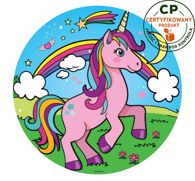 Opłatek na tort Jednorożec zdjęcie 1