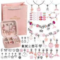 DUŻY ZESTAW DO ROBIENIA BRANSOLETEK I NASZYJNIKÓW CHARMS SZKATUŁKA KORALIKI