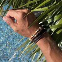 ZESTAW 3 MĘSKICH BRANSOLETEK, SURF CREW HAWAII KORALIKI RZEMIEŃ BRANSOLETKA