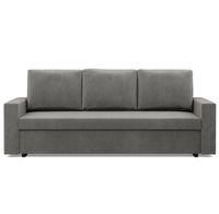 Kanapa 3 osobowa, BLOM, velvet, 220x92x92 cm, jasny szary | TYLETEGOTU