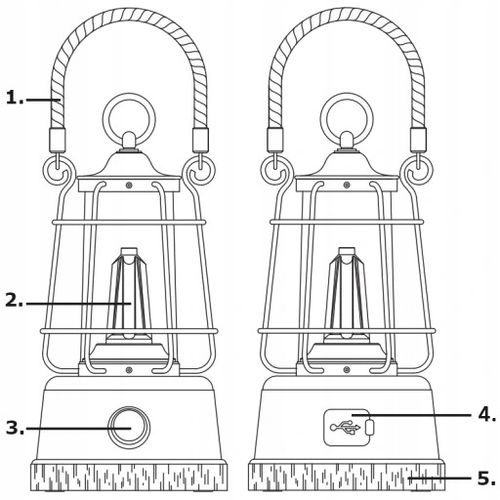 LAMPKA KEMPINGOWA LATARKA AKUMULATOROWA POD NAMIOT POWERBANK USB IP44 75H na Arena.pl